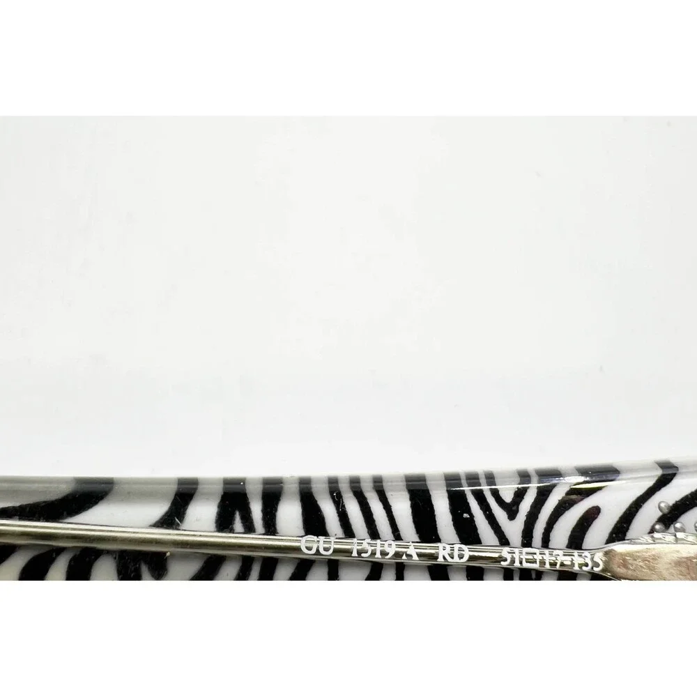 Guess Eyeglasses Womens Red GU 1519-A RD Studded Zebra Print 51-17-135
